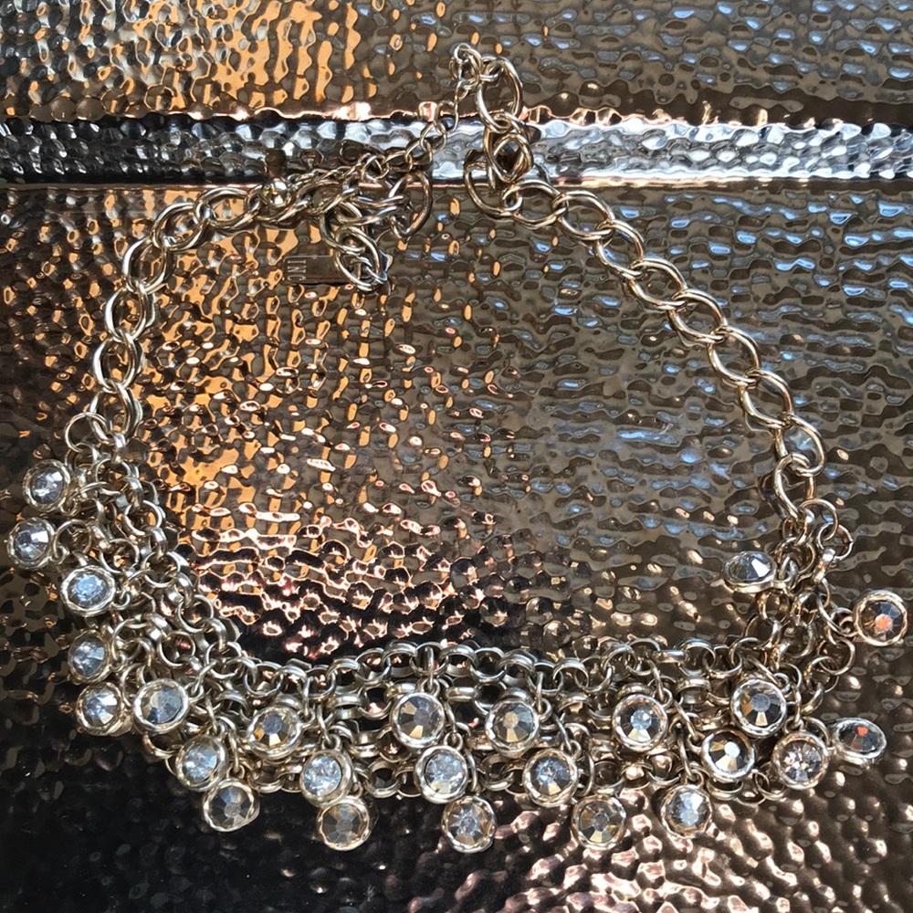 Macy’s INC gold and rhinestone necklace